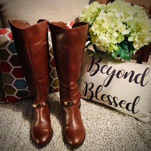 New INC Cognac Wide Calf Brown Boots
